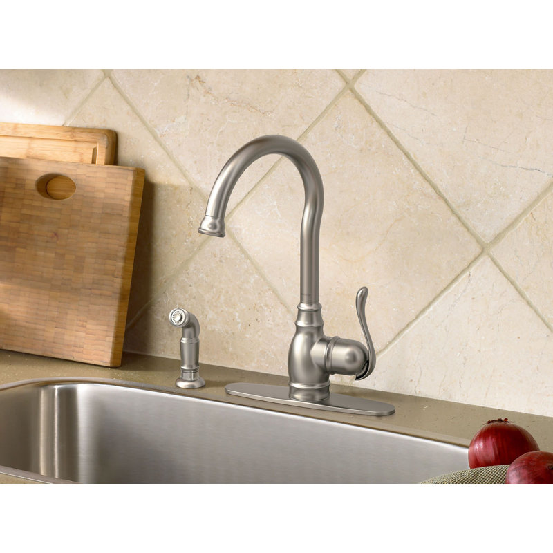 Moen Anabelle Single Handle Kitchen Faucet with Side Spray & Reviews
